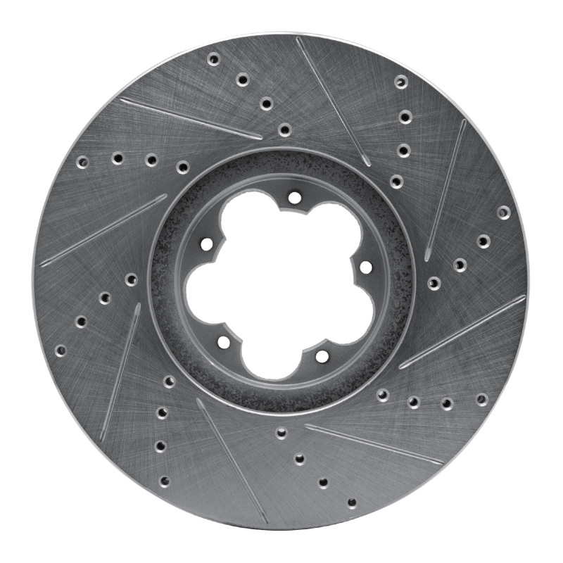 Ford Transit Brake Rotor (1) - Front Left - R1 Concepts - Drilled & Slotted - Silver - `14-`19